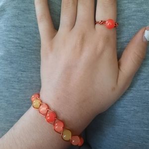 Hand Made ring & bracelet set